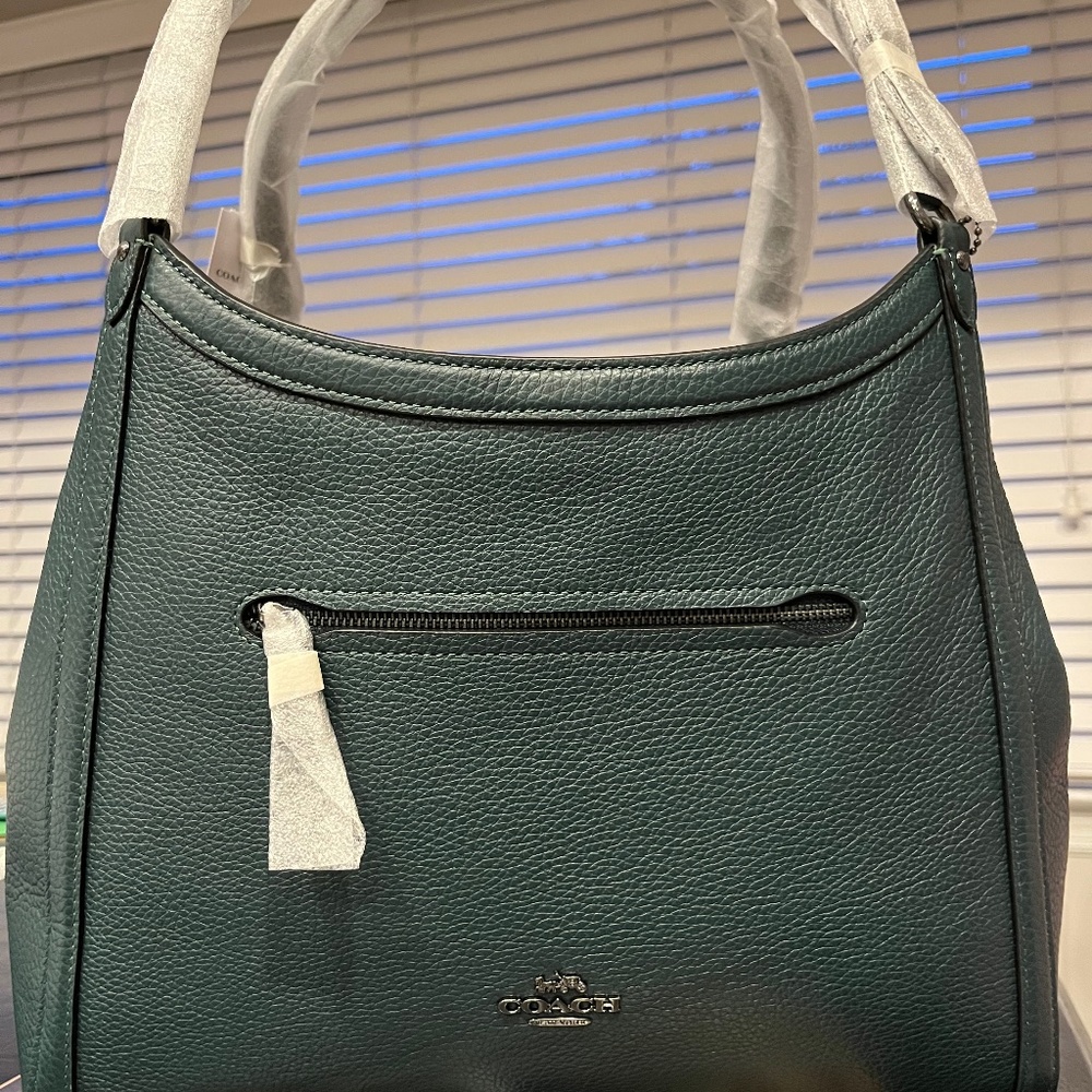 Coach Kristy Shoulder Bag Forest Green w/ gunmetal hardware